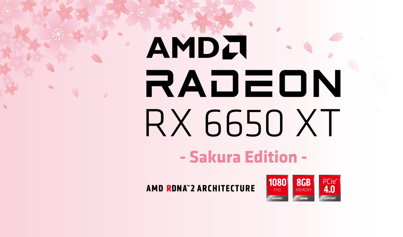 Hellhound Sakura AMD Radeon™ RX 6650 XT 8GB GDDR6｜PowerColor